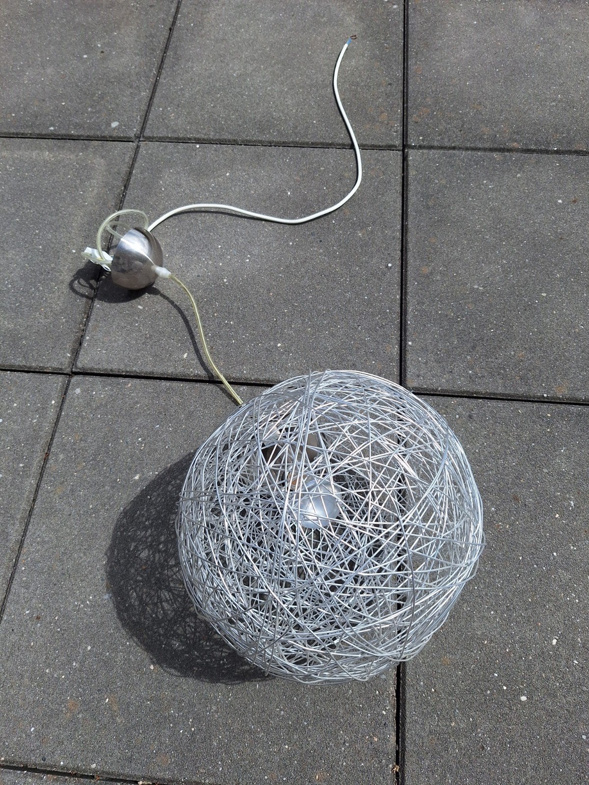 Moderne draadlamp - bolvormig design, Ophalen, Gebruikt, Modern, Industrieel, E27 (groot)