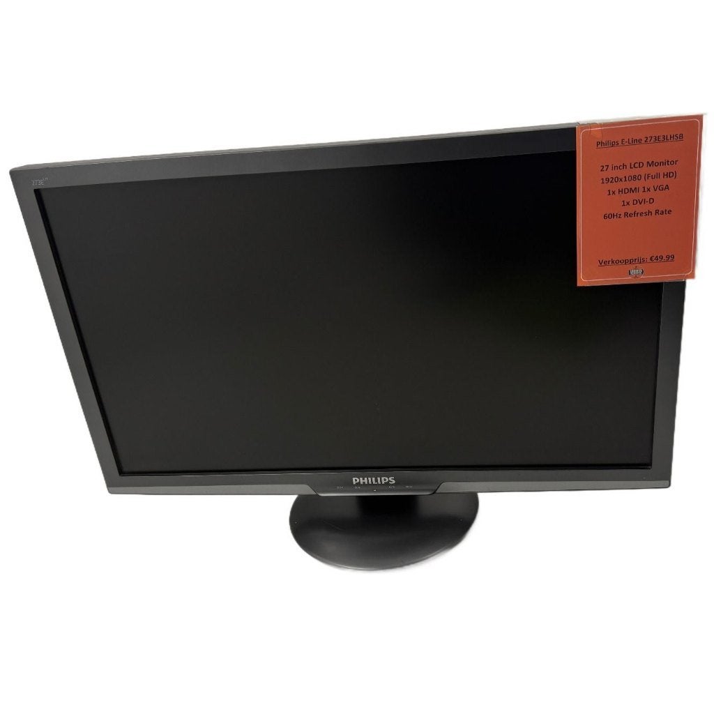 Philips E-line 273E3LHSB Monitor | Met garantie, Ophalen, IPS, Dordrecht@usedproducts.nl, Toulonselaan 72