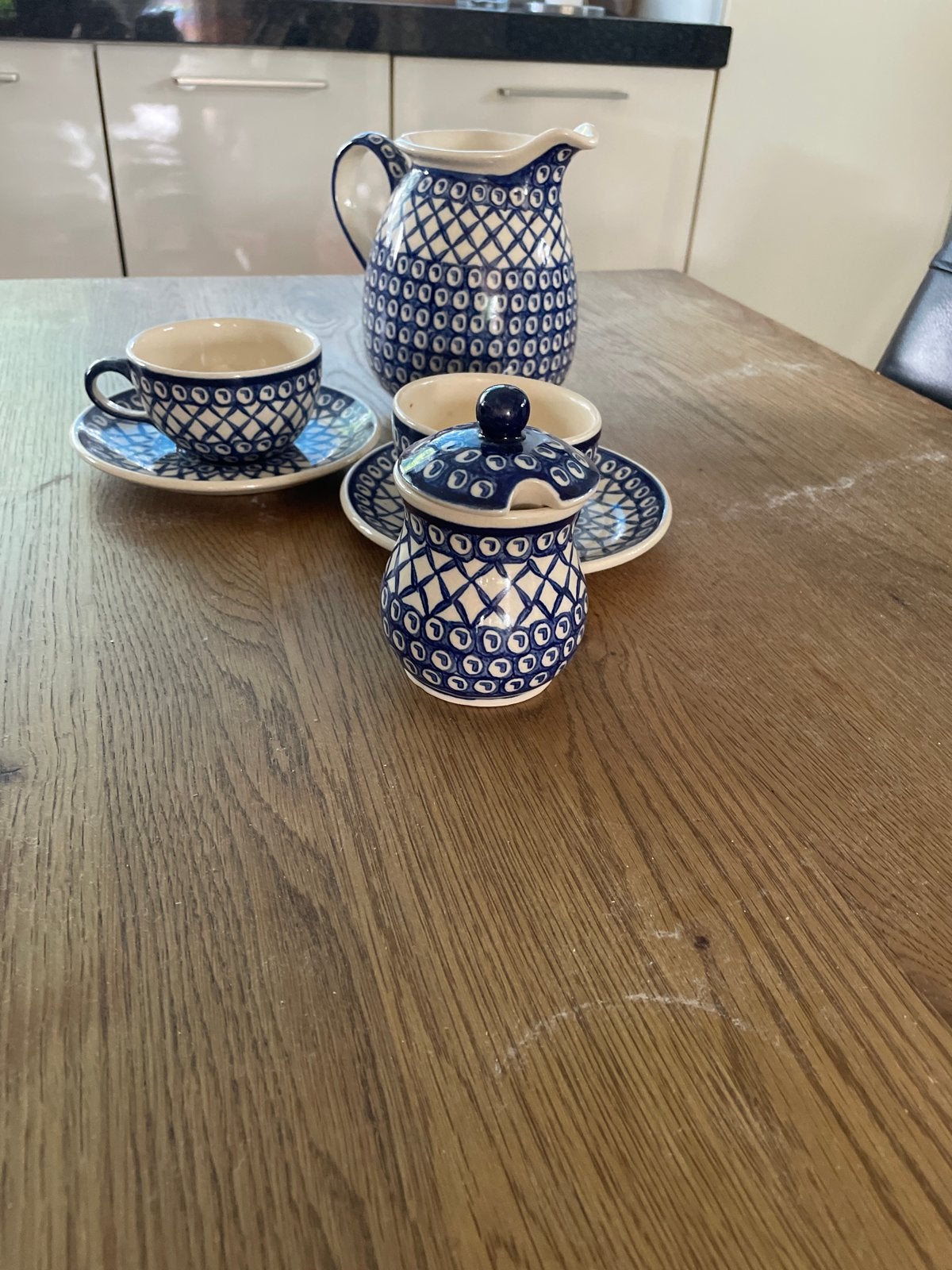 Prachtig Pools servies - Handgemaakt, Ophalen, Overige merken, Keramiek, Zo goed als nieuw