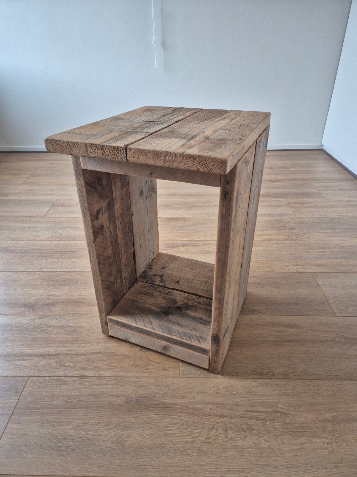 Nachtkastje x2 Steigerhout, Ophalen, Minder dan 55 cm, Gebruikt, Rustiek, Industrieel