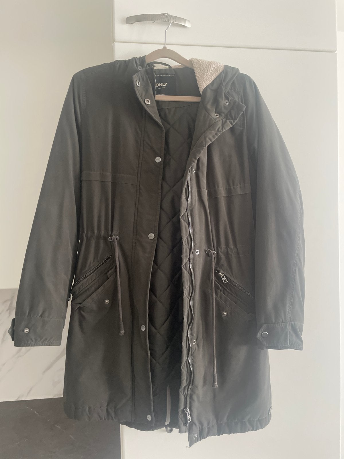 Only parka jas met teddy voering - maat S, Ophalen of Verzenden, Zo goed als nieuw, Maat 36 (S), Groen