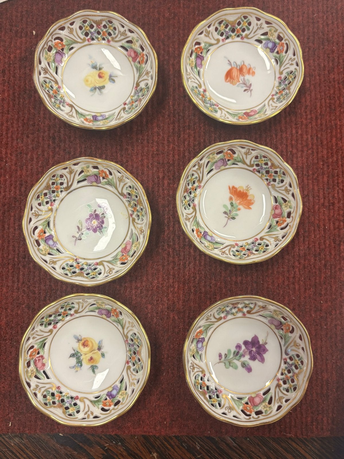 Set van 6 Schumann Arzberg Bavaria porseleinen schaaltjes, Ophalen of Verzenden