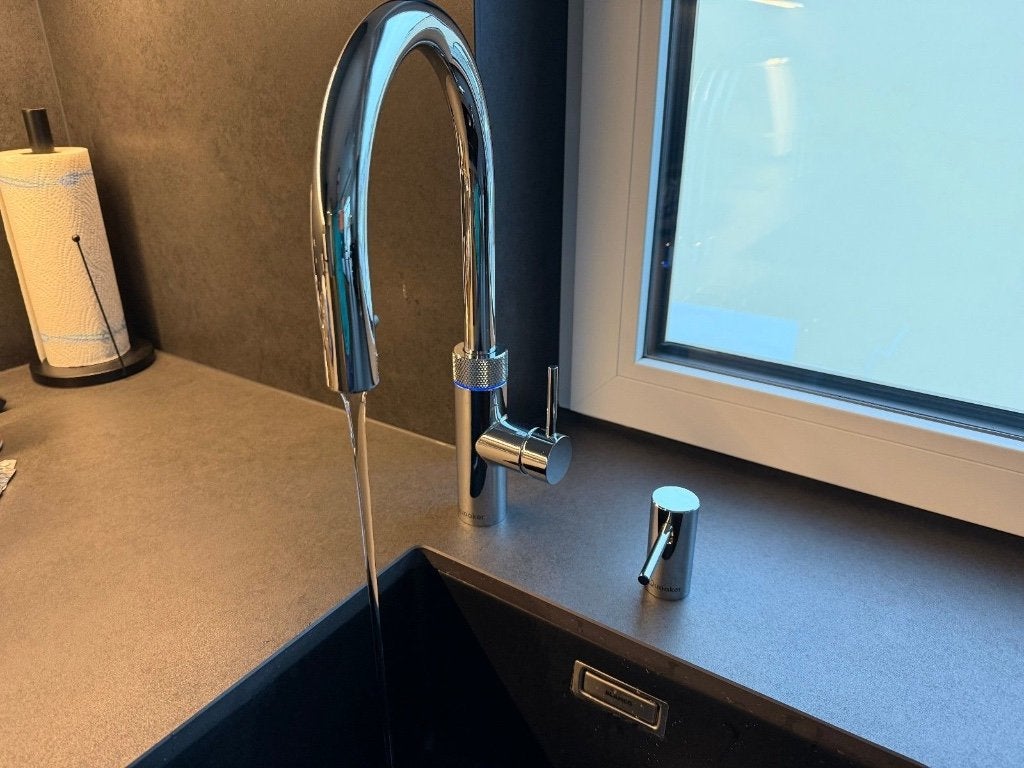 Quooker Flex rond, verchroomd glanzend + PRO3 + CUBE + CF, Ophalen of Verzenden, Zo goed als nieuw, Overige merken