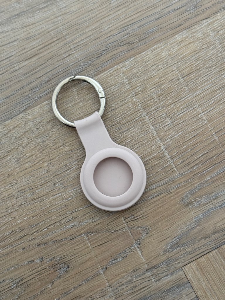 Nieuw zacht roze Airtag houder zilver ring sleutelhanger, Ophalen of Verzenden, Nieuw, Overige typen