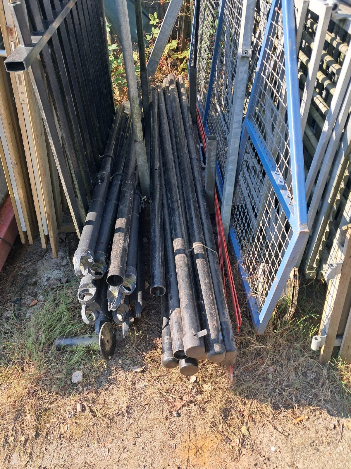hekwerk palen, Tuin en Terras, Ophalen, IJzer, Dubbelstaafmat hekwerk