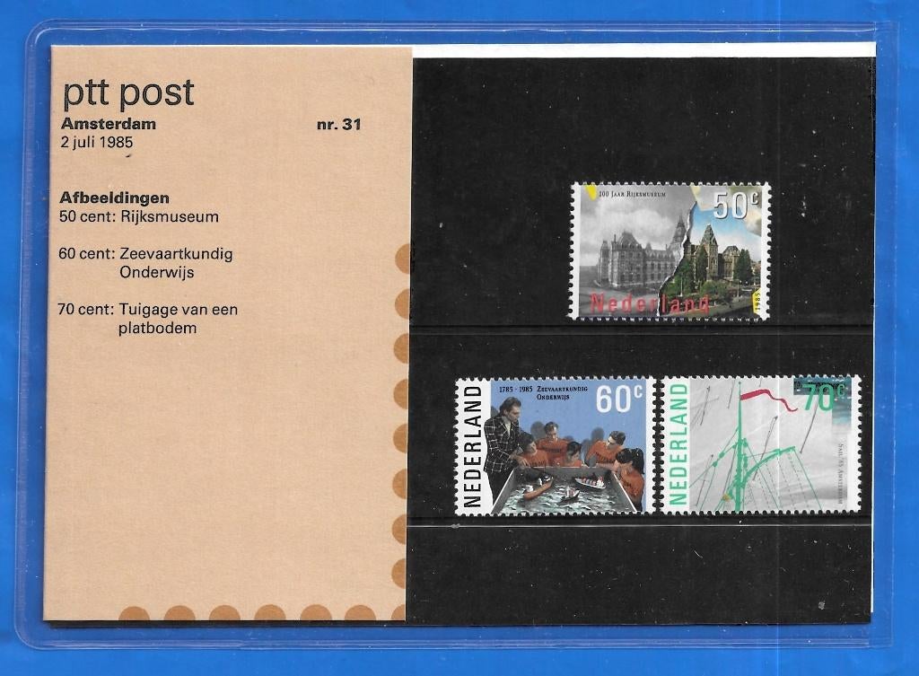 PTT Postmapje 31 - Amsterdam 1985, Verzenden, Na 1940, Postfris