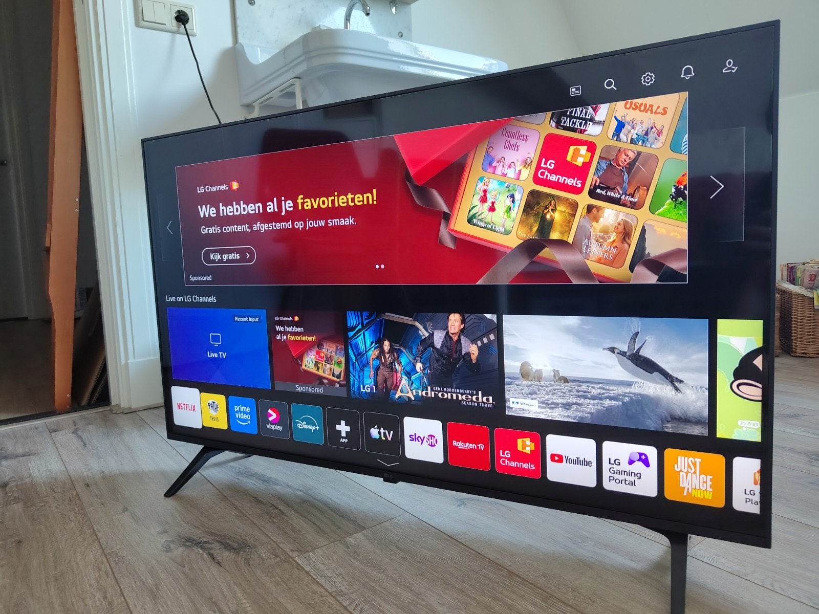 LG 43UP77006LB 43 inch 4K UHD Smart TV, Ophalen, Zo goed als nieuw, 100 cm of meer, 4k (UHD)