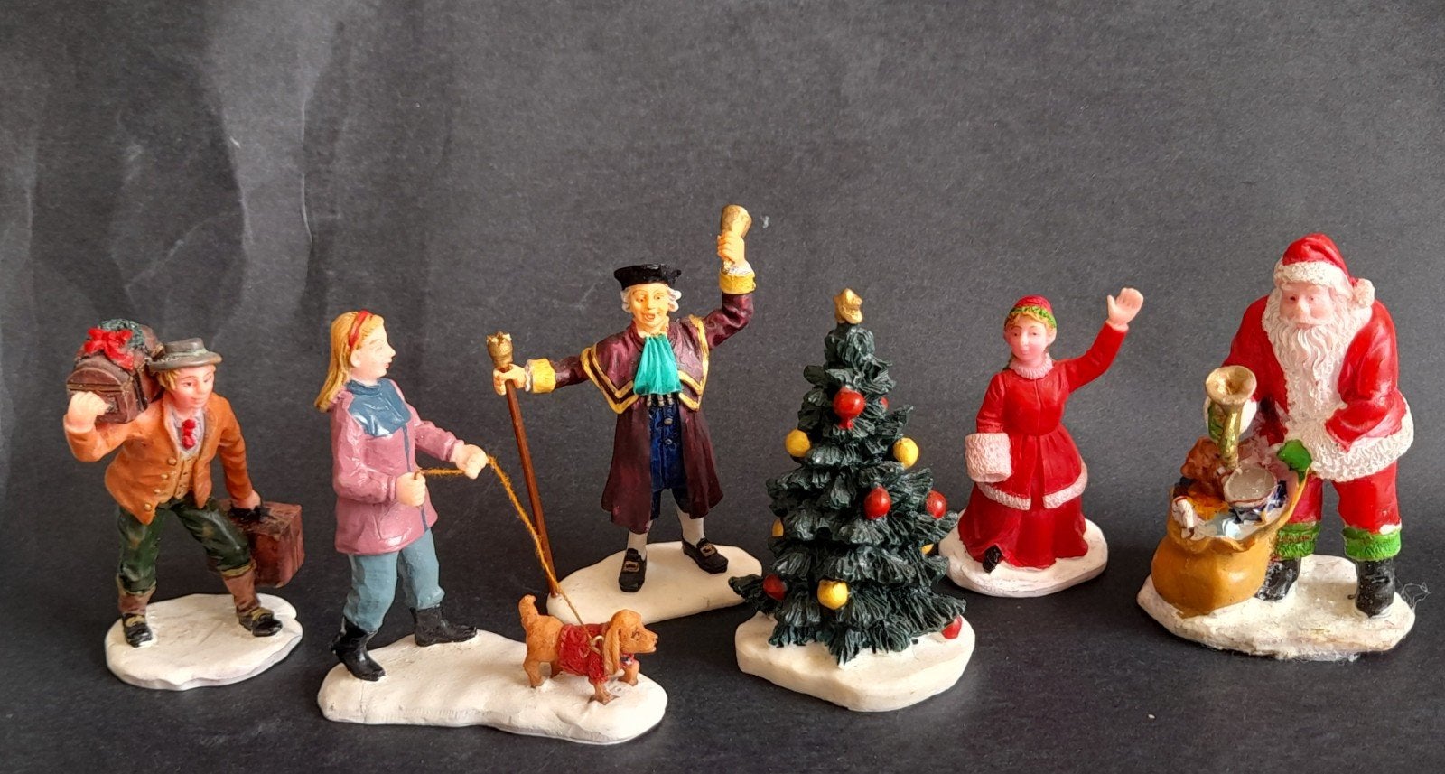lemax kerst figuren set f7 kerstdorp kersthuisjes, Verzenden