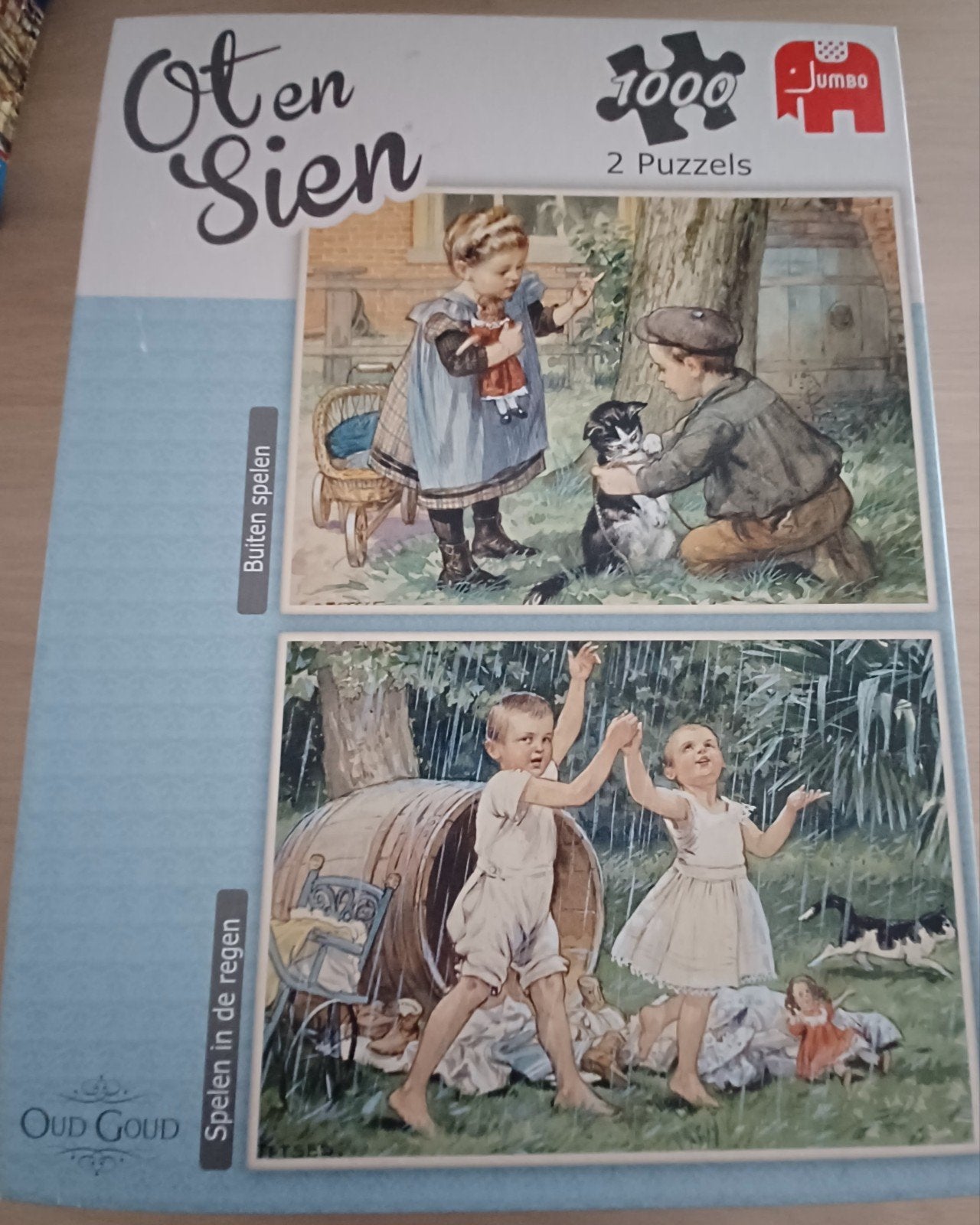 Jumbo Ot en Sien: 2x 1000 stukjes legpuzzel, Ophalen, 500 t/m 1500 stukjes, Gebruikt, Legpuzzel