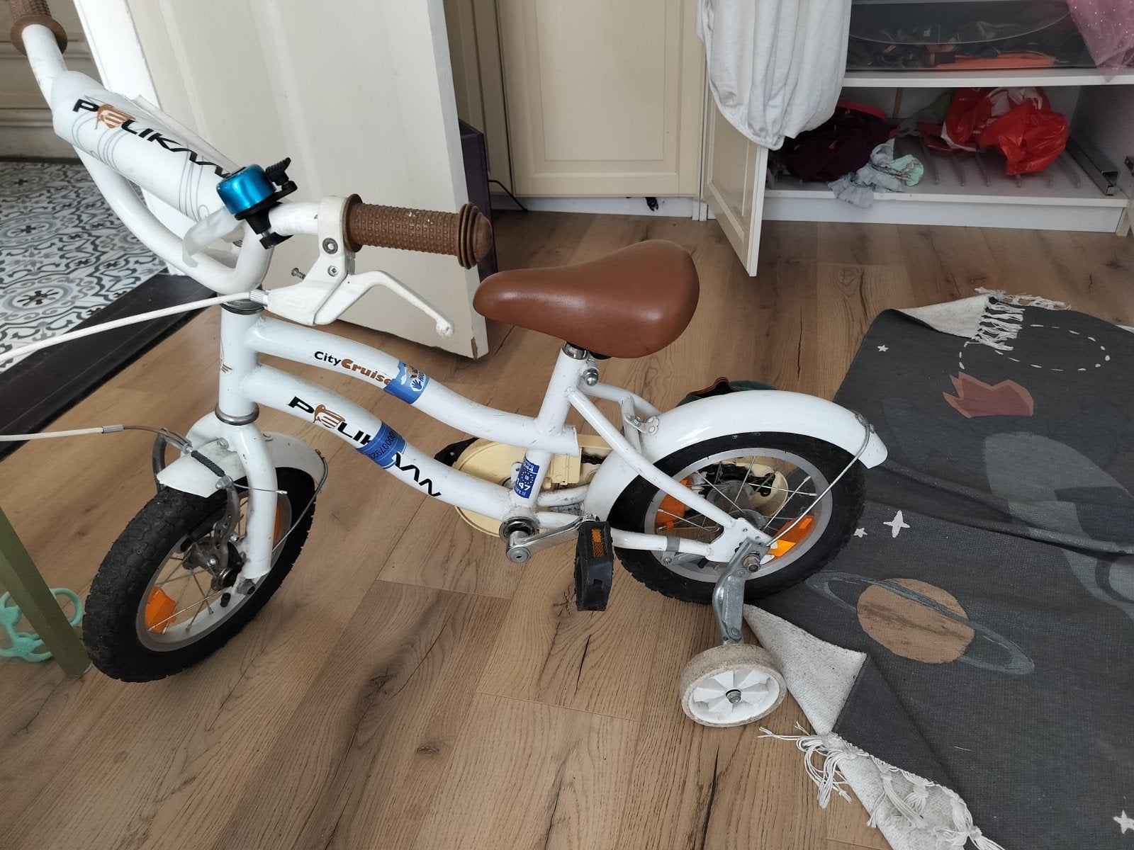 Pelikan CityCruise kinderfiets met zijwieltjes, Ophalen, Pelikan, Zijwieltjes, Gebruikt