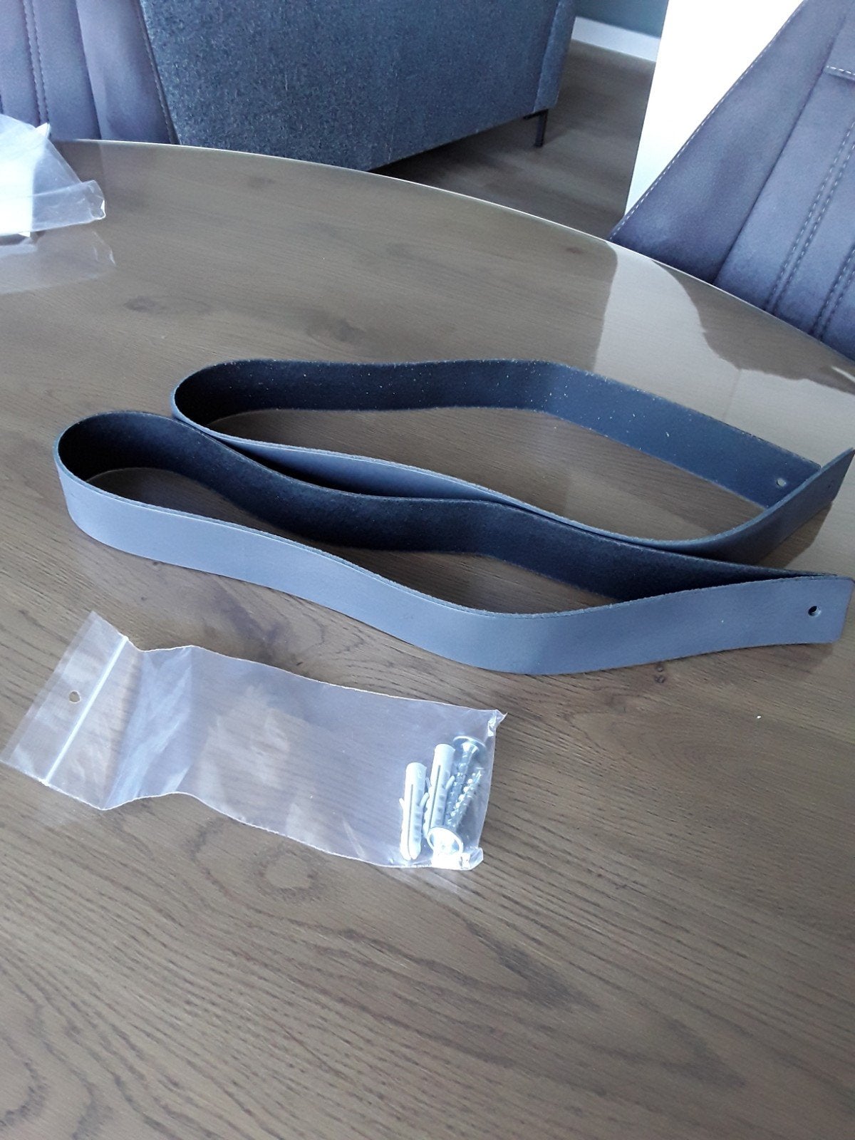 Nieuwe antracietkleurige leren schapdragers plankdragers, Huis en Inrichting, Ophalen of Verzenden, Nieuw