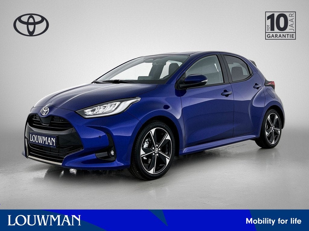 Toyota Yaris 1.5 Hybrid 130 Executive (bj 2025, automaat), Auto's, Toyota, 12 maanden, 450 kg, Blauw, Automatische klimaatregeling