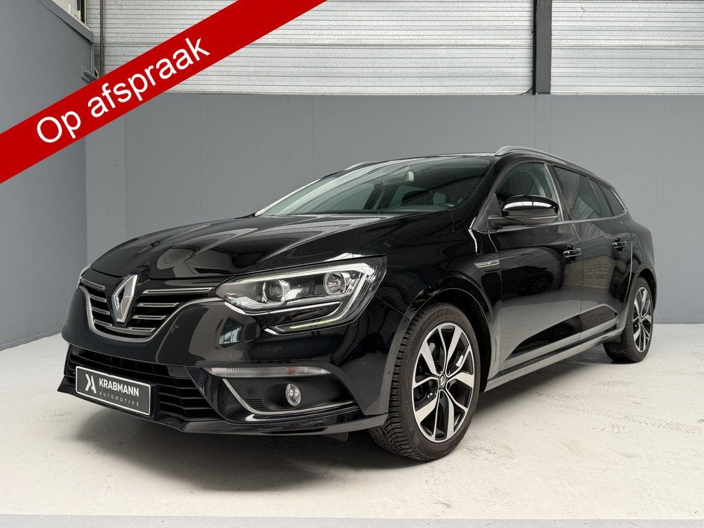 Renault Mégane Estate 1.3 TCe Bose Automaat|Camera|Navi|Cru, Gebruikt, Zwart, 4 cilinders, Leder en Stof
