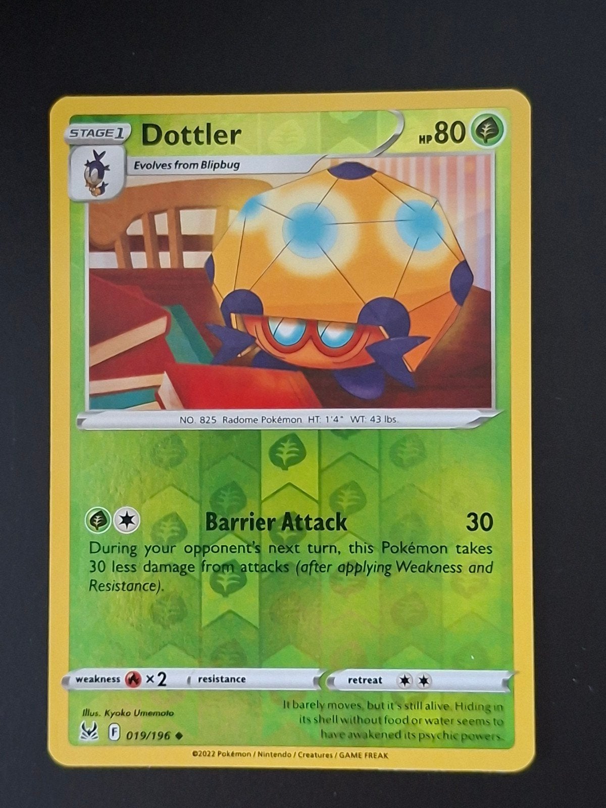 Dottler Reverse Holo 019/196 - Lost Origin Pokémon Kaart, Ophalen of Verzenden