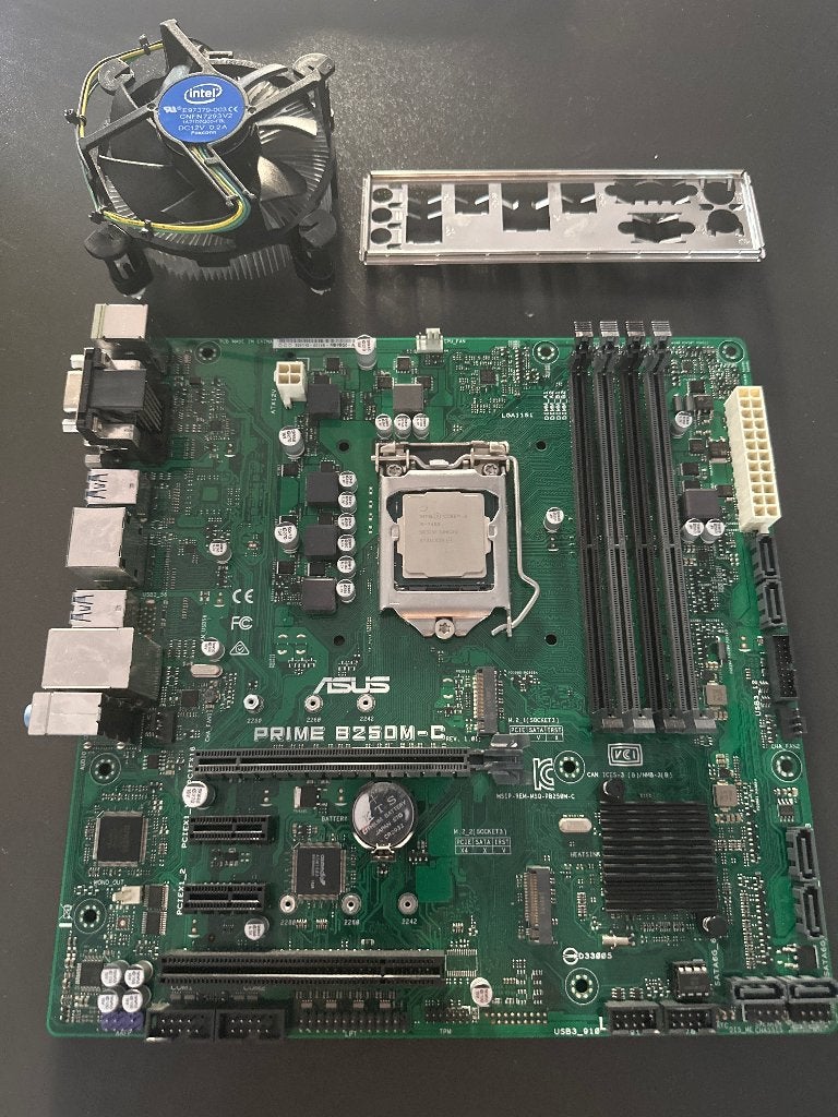 Intel core i5 7400 en ASUS prime B250M moederbord combo, LGA 1151, 4-core, Ophalen of Verzenden, Zo goed als nieuw