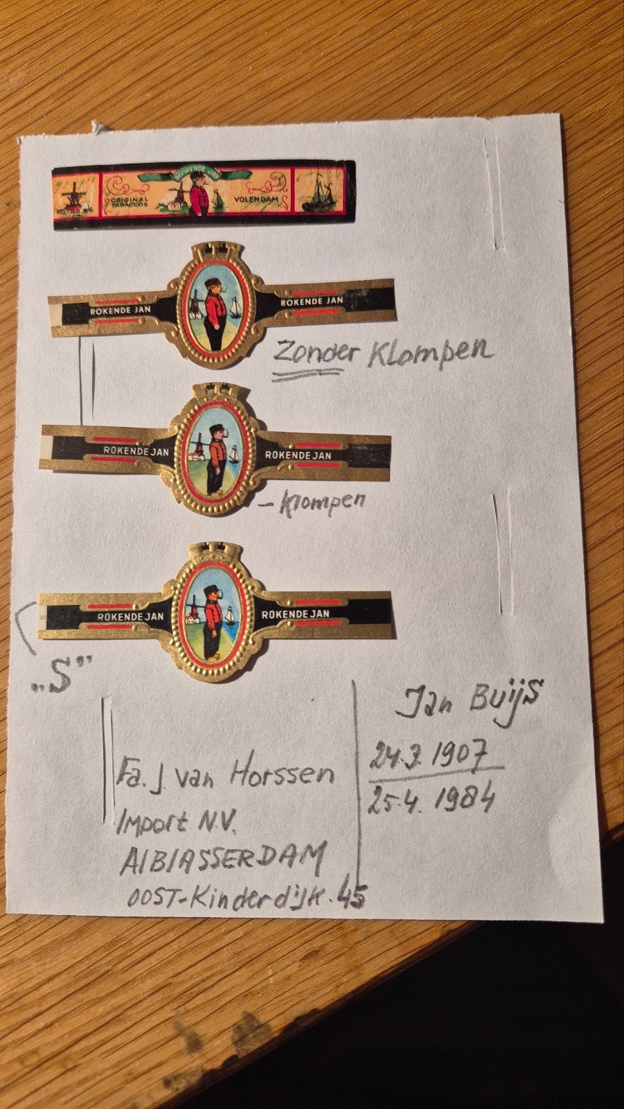 Sigarenbanden Volendam, Ophalen, Zo goed als nieuw, Sigarenbandjes