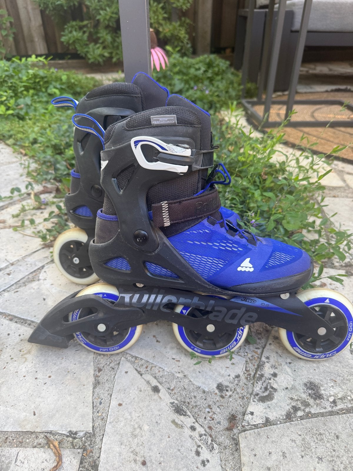 Rollerblade Macroblade 100 3WD W inline skates + bescherming, Gebruikt, Inline skates 4 wielen, Dames, Ophalen