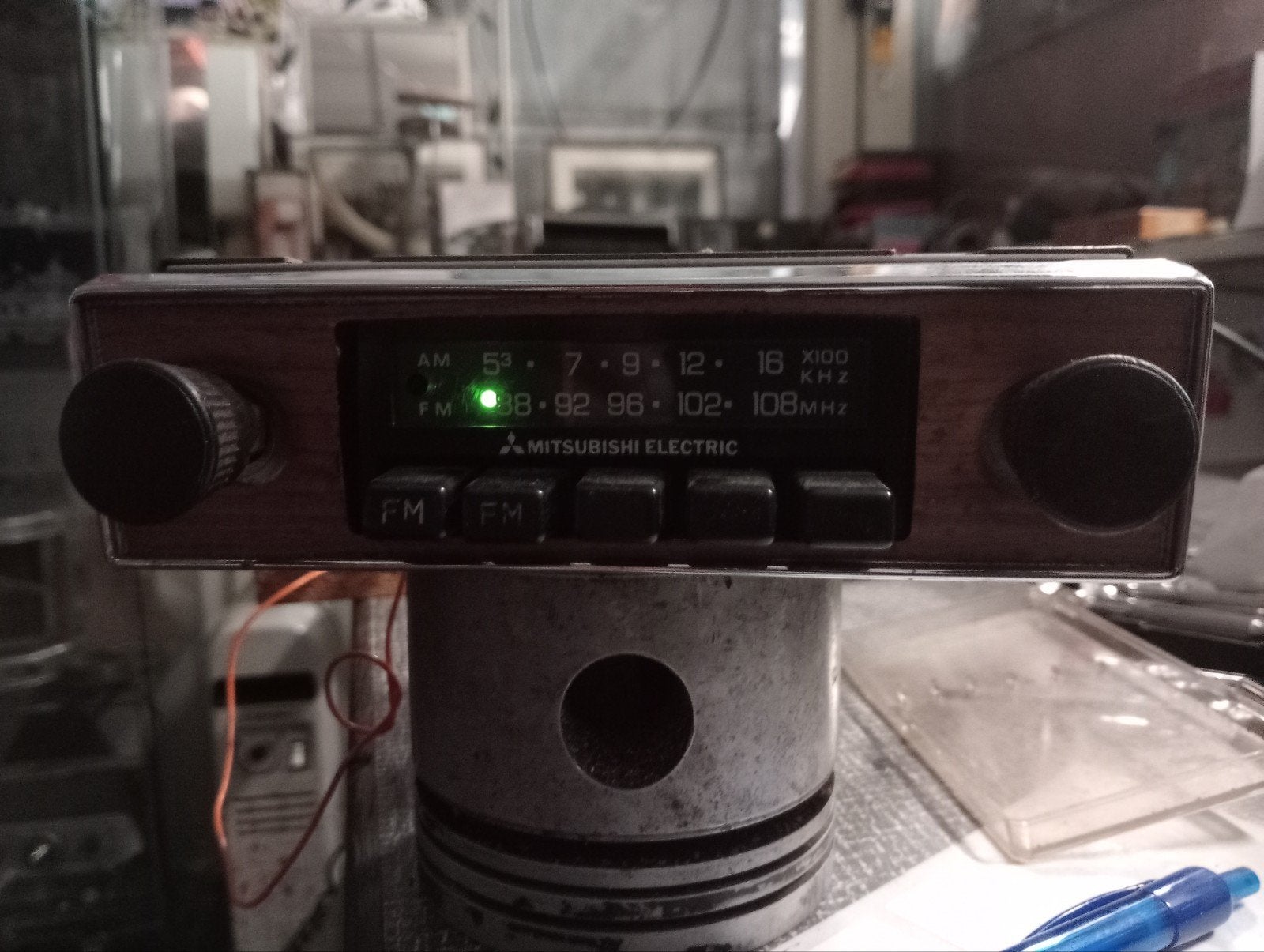 Mitsubishi Electric Fm oldtimerradio, Gebruikt, Mitsubishi, Ophalen of Verzenden, Nb