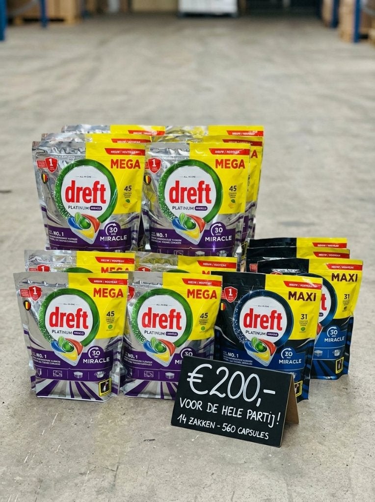 Dreft Platinum Miracle Vaatwascapsules (14 zakken), Ophalen, Nieuw
