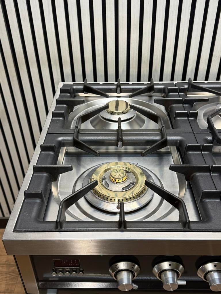 Luxe Boretti 6 pits antraciet met  2 ovens 100 cm, Witgoed en Apparatuur, Fornuizen, Fornello Esperta, Ophalen of Verzenden, Zo goed als nieuw