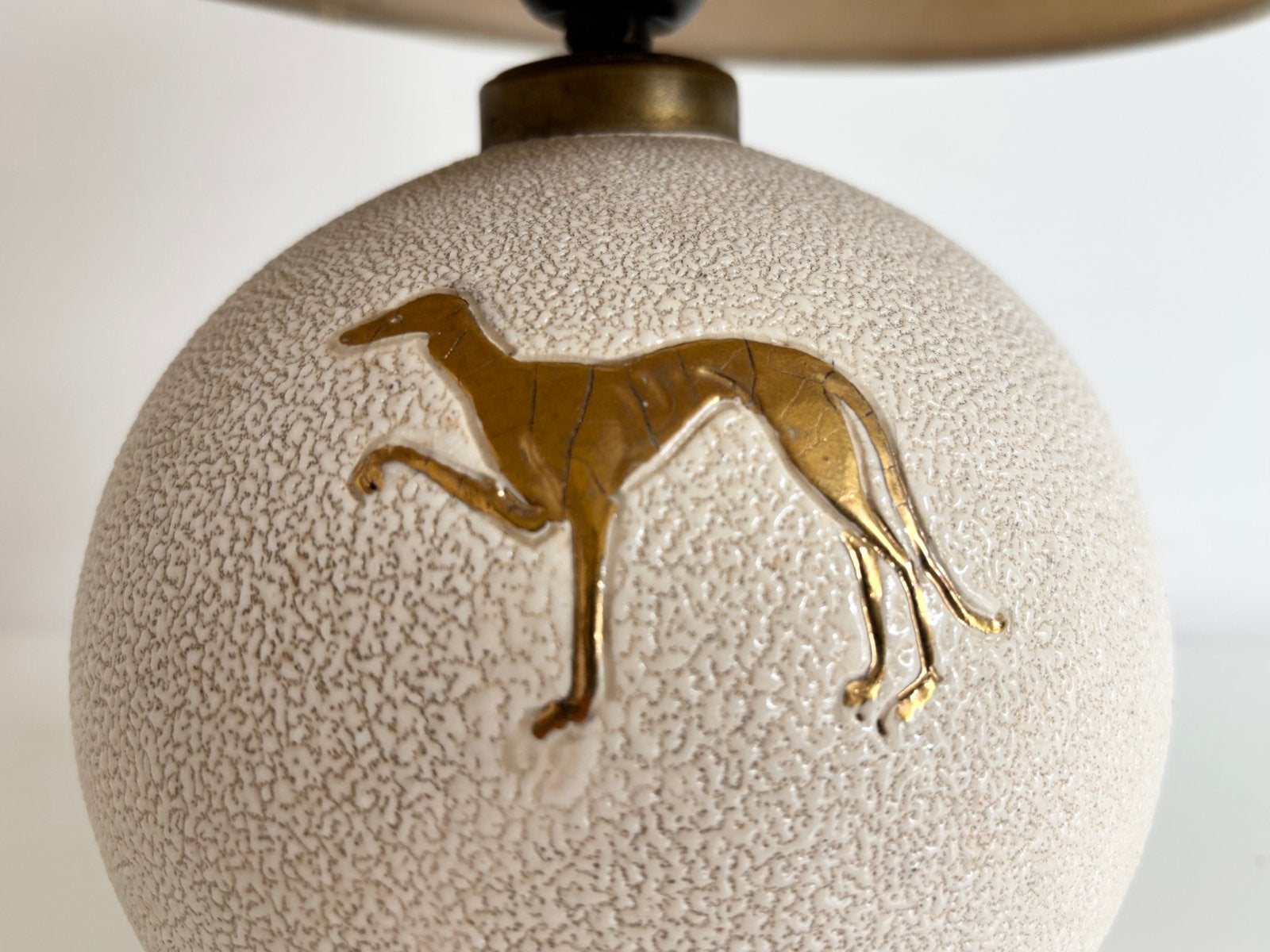 Franse keramische art-deco tafellamp, Louis Fontinelle ‘30, Antiek en Kunst, Antiek | Lampen, Ophalen of Verzenden