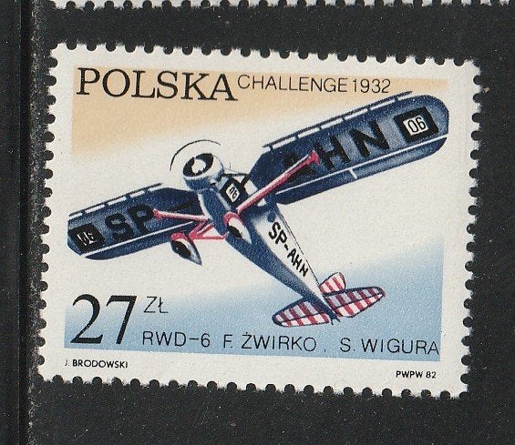 Polen 1982 - Vliegtuigen, Ophalen, Polen, Postfris