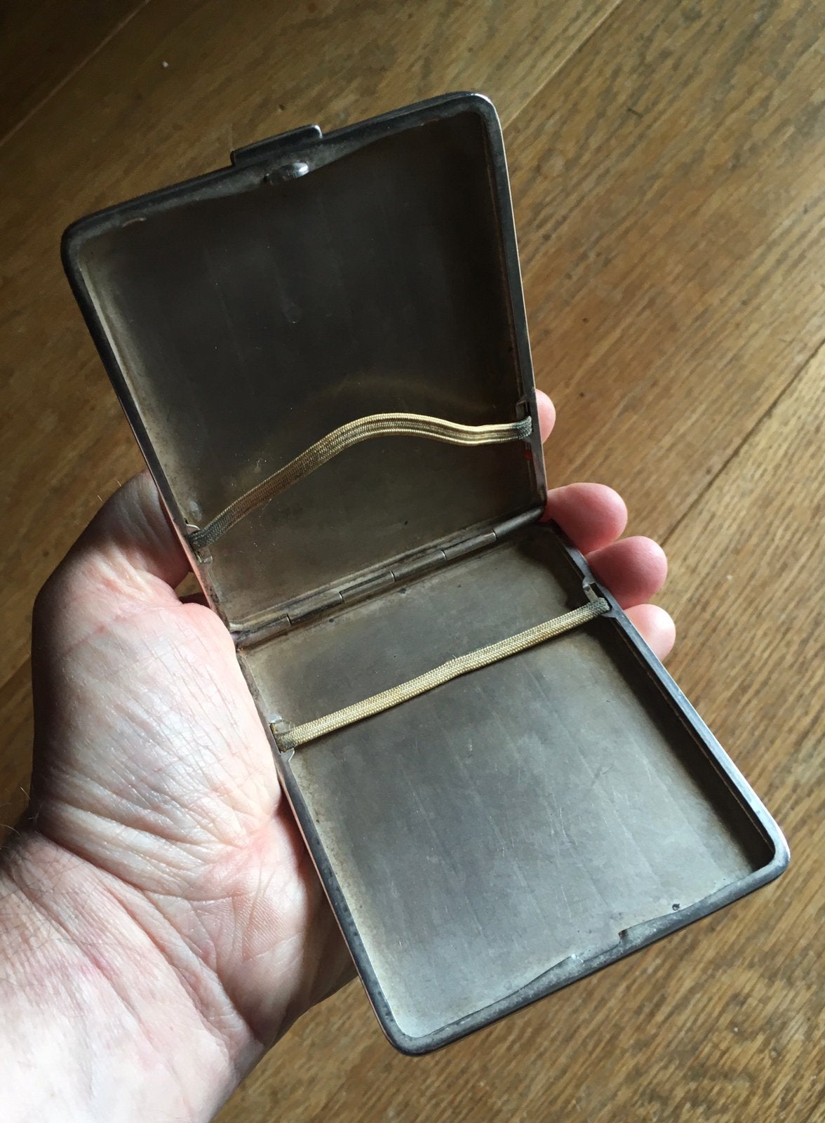 Zwaar Verzilverd Sigaretten Doosje Antiek Vintage (ophalen), Ophalen