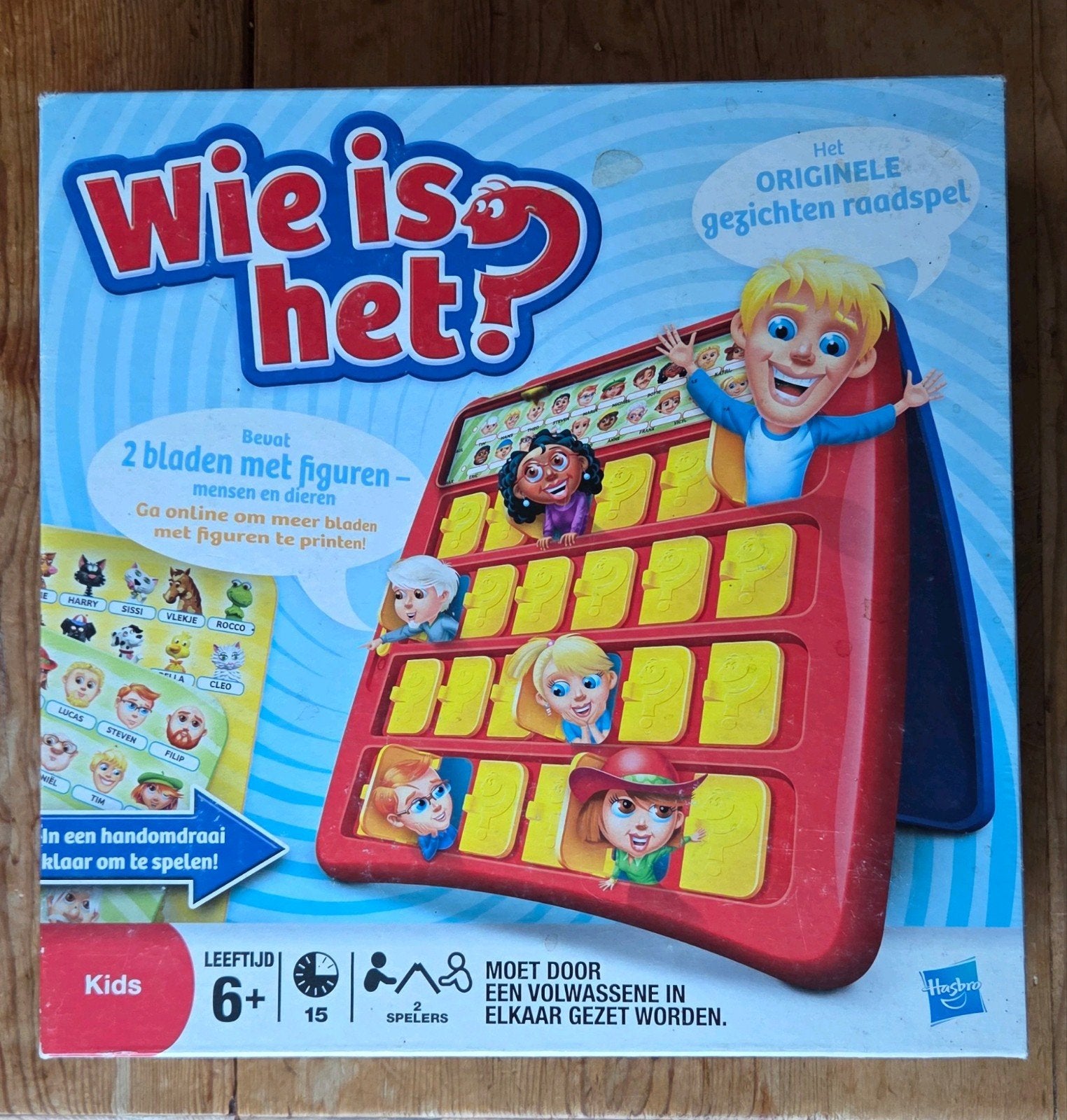 Wie is het?, Een of twee spelers, Ophalen, Gebruikt, Hasbro