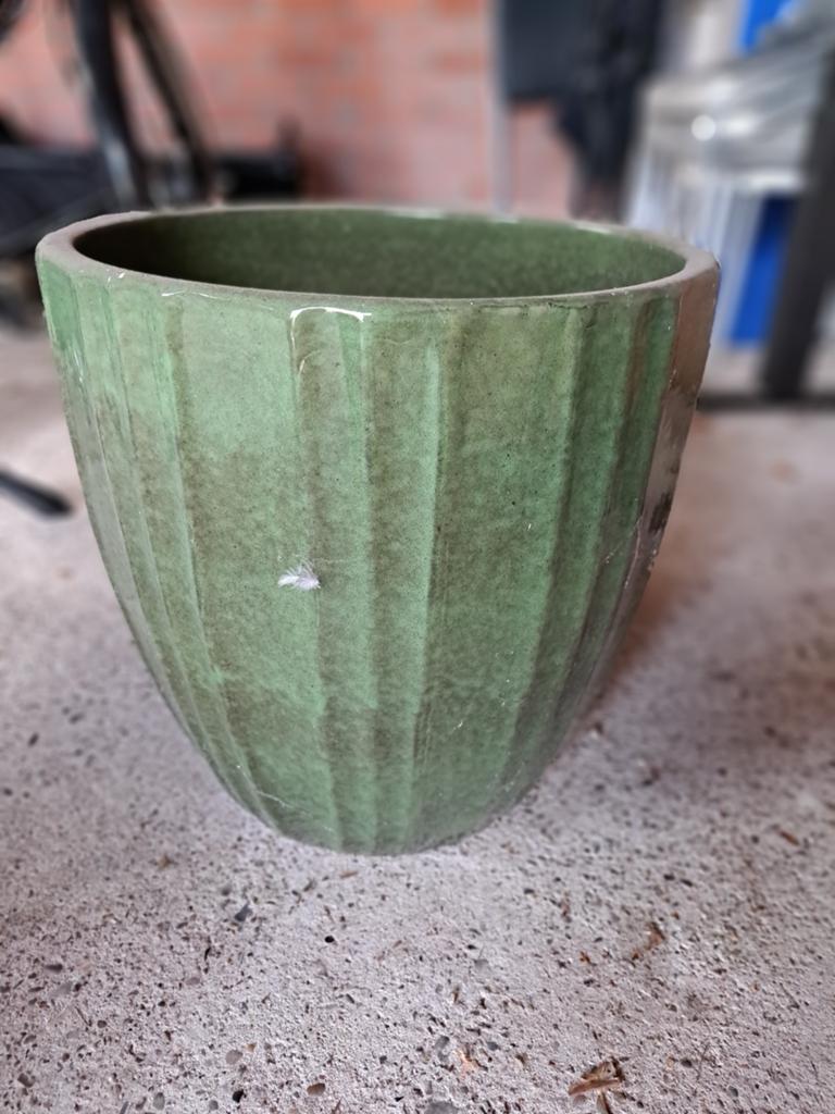 Groene pot, diameter 42cm, 45cm hoog, Ophalen, Kunststof, 40 cm of meer, Rond