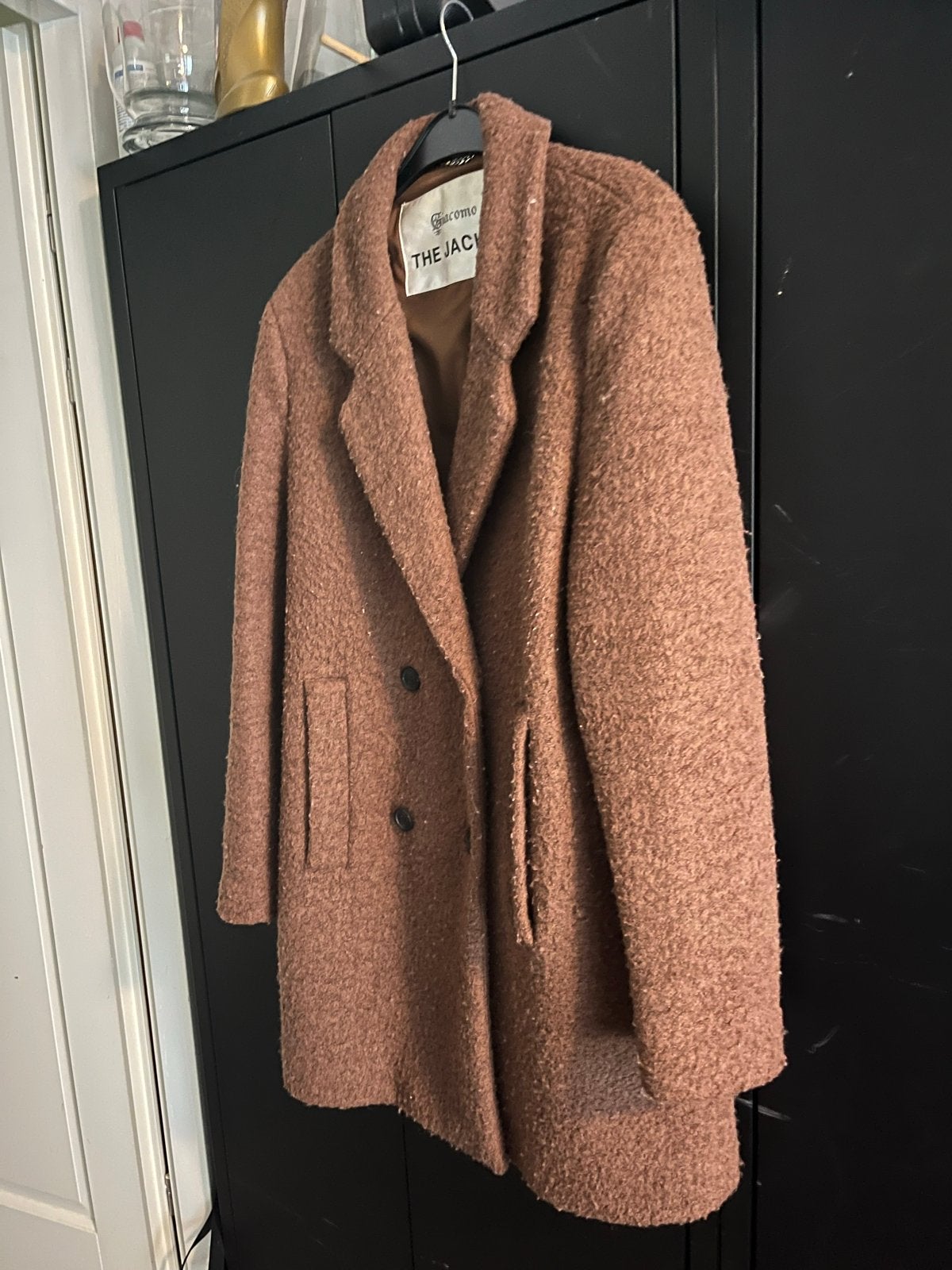 Giacomo The Jacket - Bruine wollen jas - Maat XL, Ophalen of Verzenden, Zo goed als nieuw, Maat 46/48 (XL) of groter, Bruin