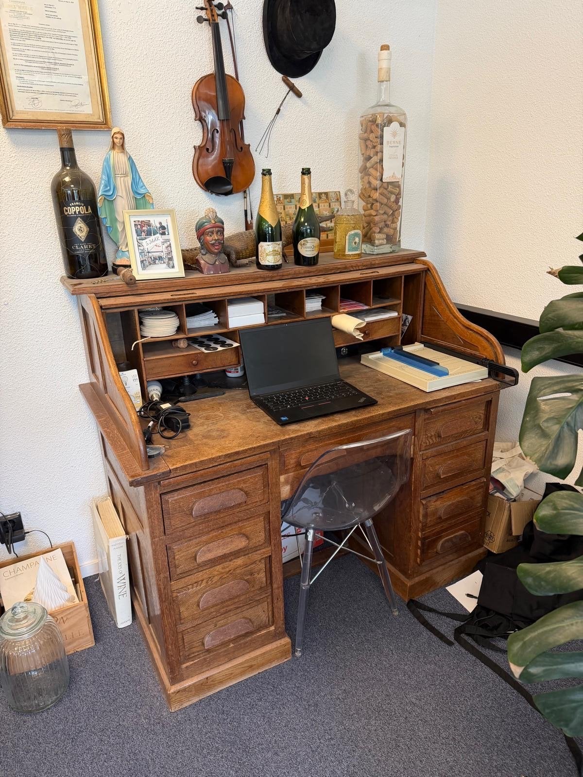 Antiek rolluikbureau, Huis en Inrichting, Bureaus, Ophalen, Gebruikt, Secretaire, Antiek