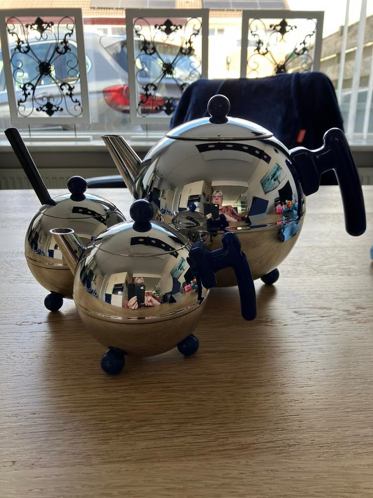 Bredemeyer set, dubbelwandige theepot, Ophalen, Zo goed als nieuw, 4 t/m 7 personen