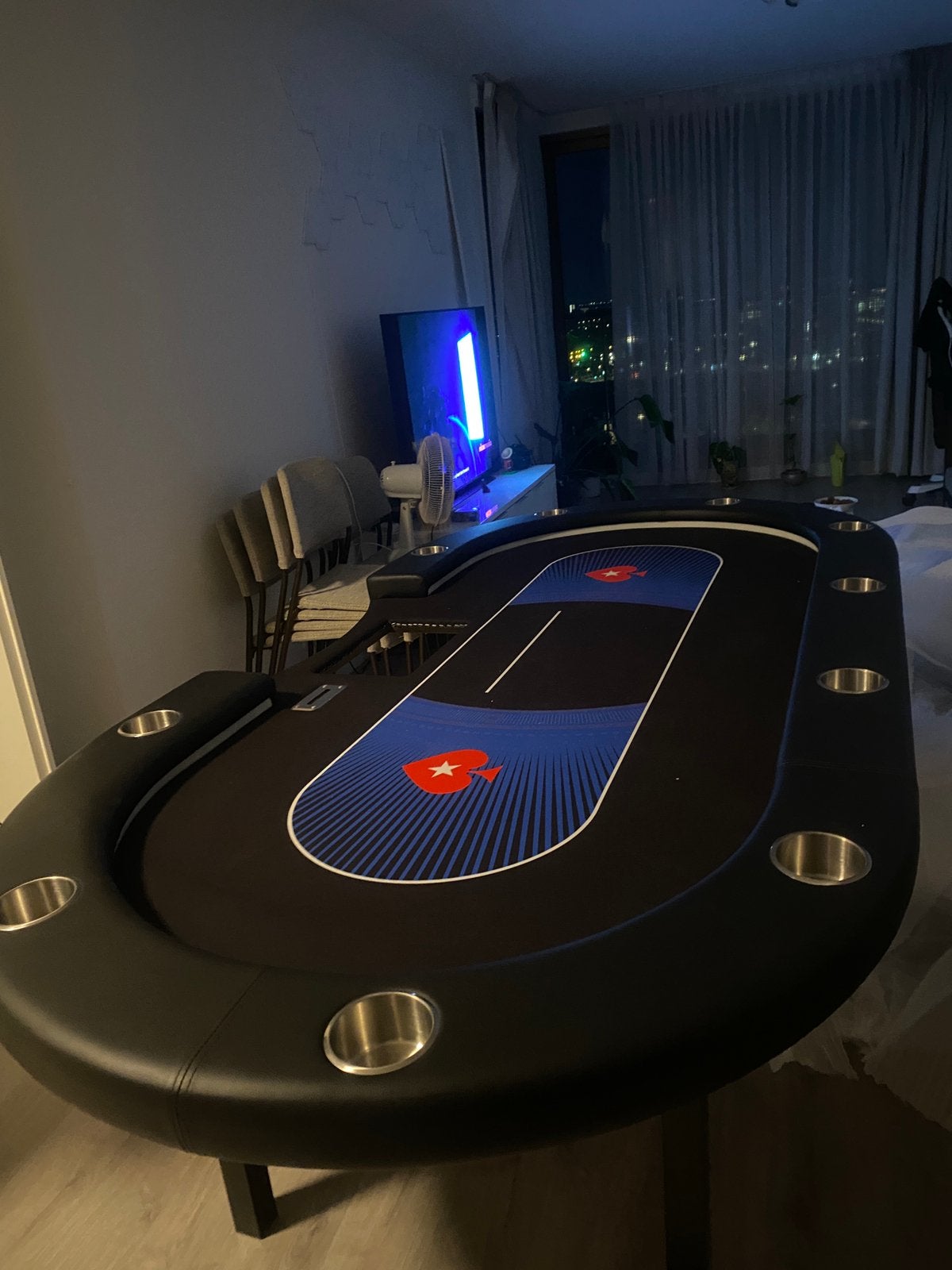 1 set of Poker table + cover (INKLAPBARE POKERTAFEL + TOP), Huis en Inrichting, Ophalen, 100 tot 150 cm, 200 cm of meer, Zo goed als nieuw