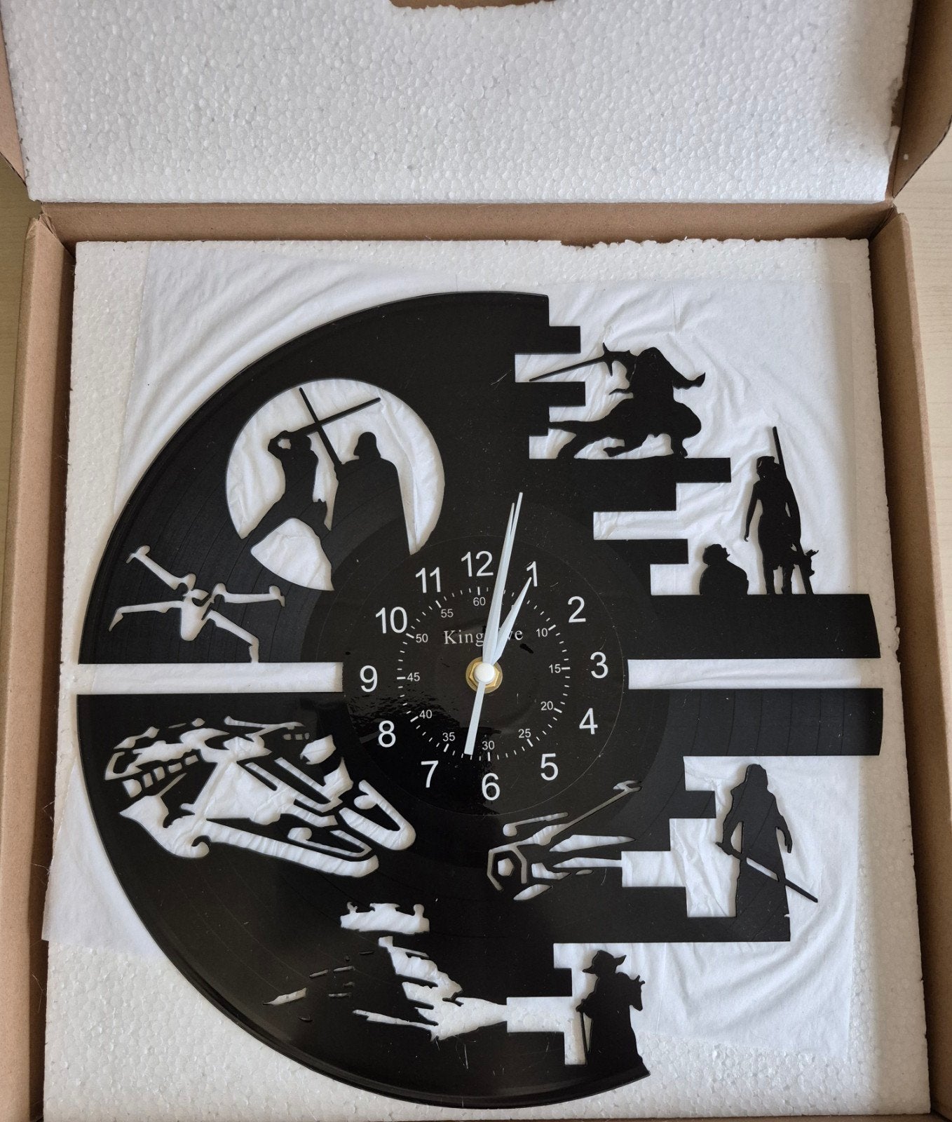 Star Wars wandklok van vinylplaat, Ophalen, Wandklok, Analoog, Werkt op batterijen