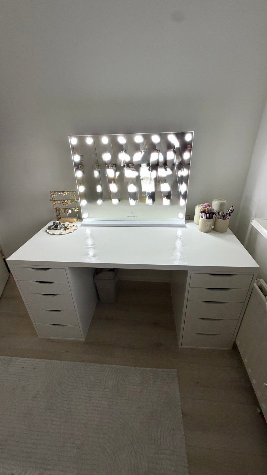 Bureau Ikea met alex kasten, Ophalen, Zo goed als nieuw
