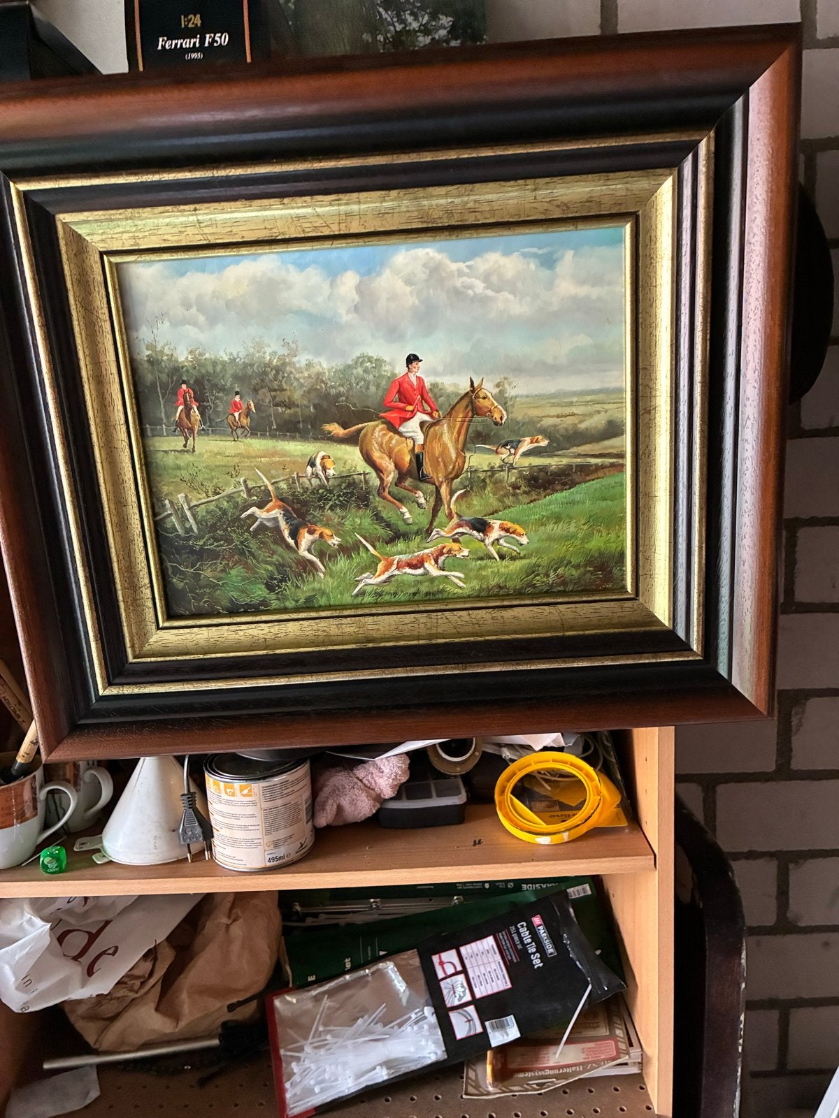Twee klassieke schilderijen: Jachttafereel & Winterlandschap, Ophalen, Doek, Landschap, Olieverf