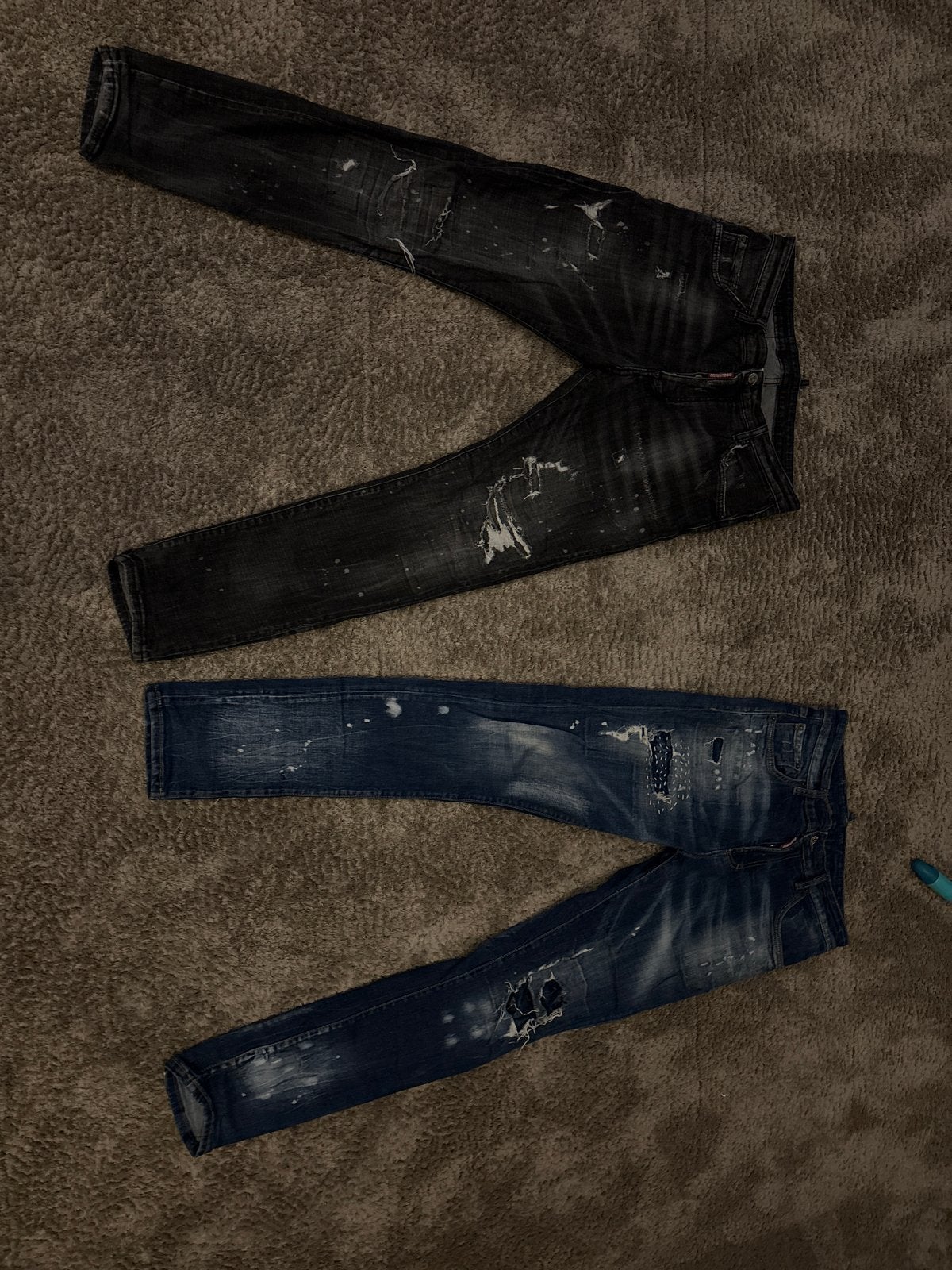 Dsquared2 Jeans: Donkerblauw (W32) & Zwart (W34), Kleding | Heren, Spijkerbroeken en Jeans, Ophalen of Verzenden, Gedragen, Blauw