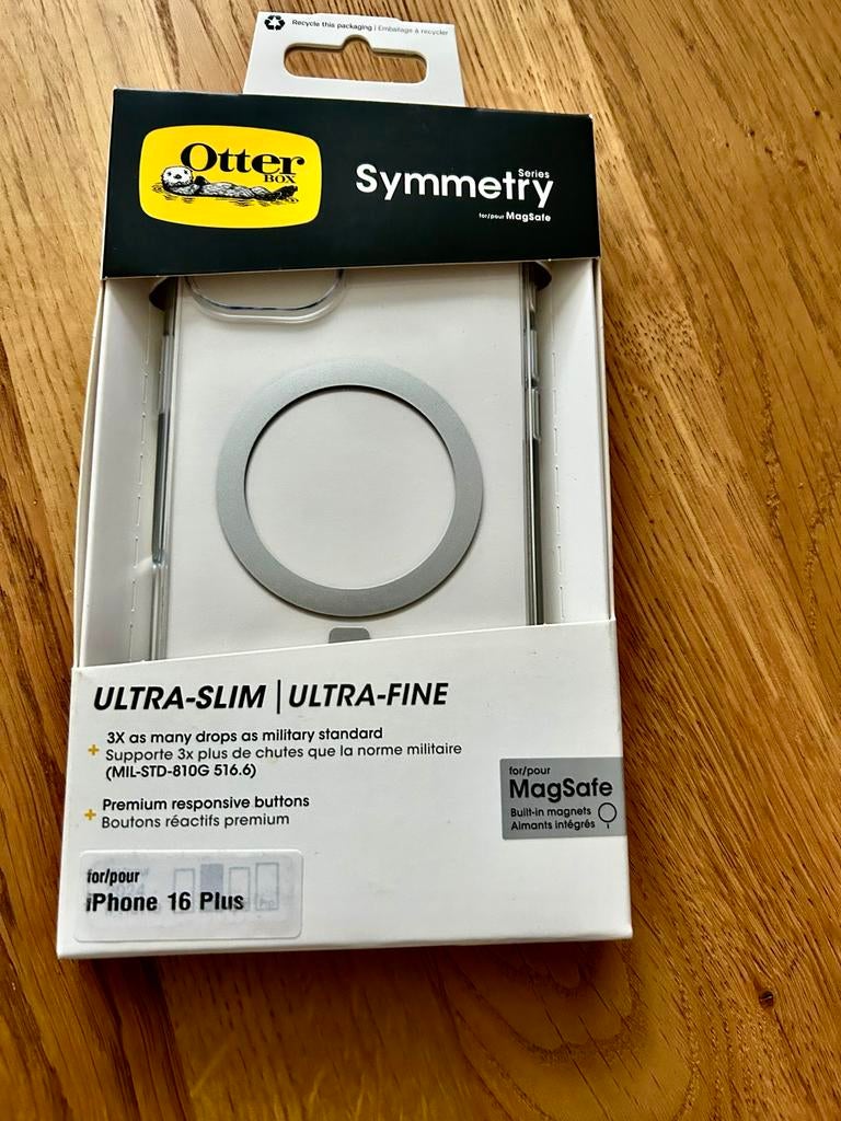 OtterBox Symmetry MagSafe Hoesje voor iPhone 16 Plus, Kunststof, IPhone 16 Plus, MagSafe, Nieuw