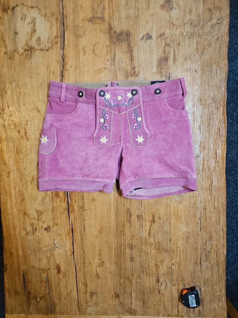 Lederhosen roze dames, Kleding | Dames, Maat 42/44 (L), Djt@dejuistetoon.eu, Ophalen of Verzenden, Zo goed als nieuw