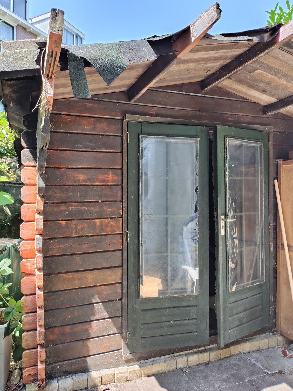 Houten Tuinhuisje met Geluidsisolatie (blokhut), Ophalen, Gebruikt, Hout, Overige typen