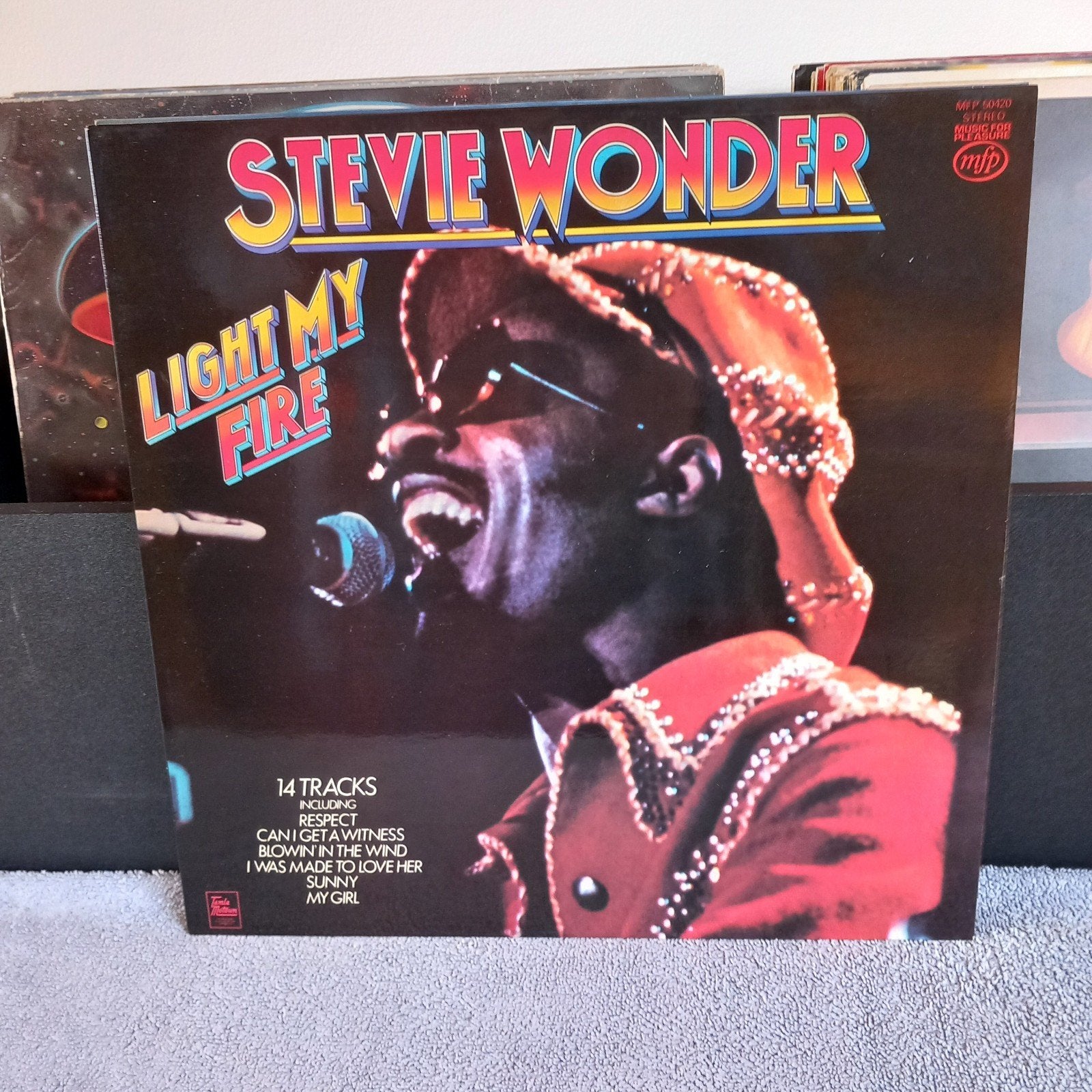 Lp stevie wonder Light my fire, Ophalen of Verzenden, Gebruikt, 12 inch