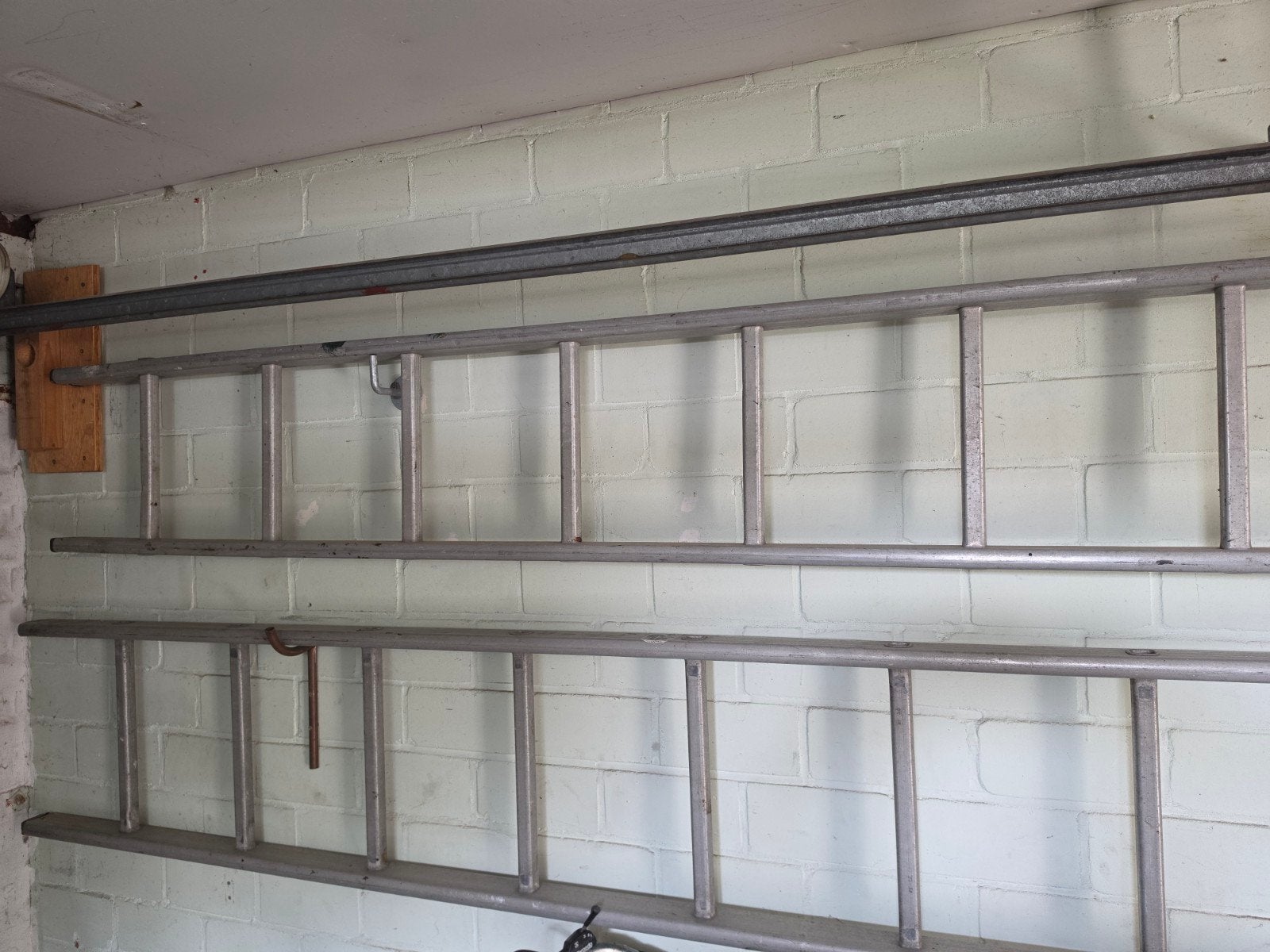 Stevige dubbele ladder 2x12 sporten, Ophalen, Gebruikt, Ladder, 4 meter of meer