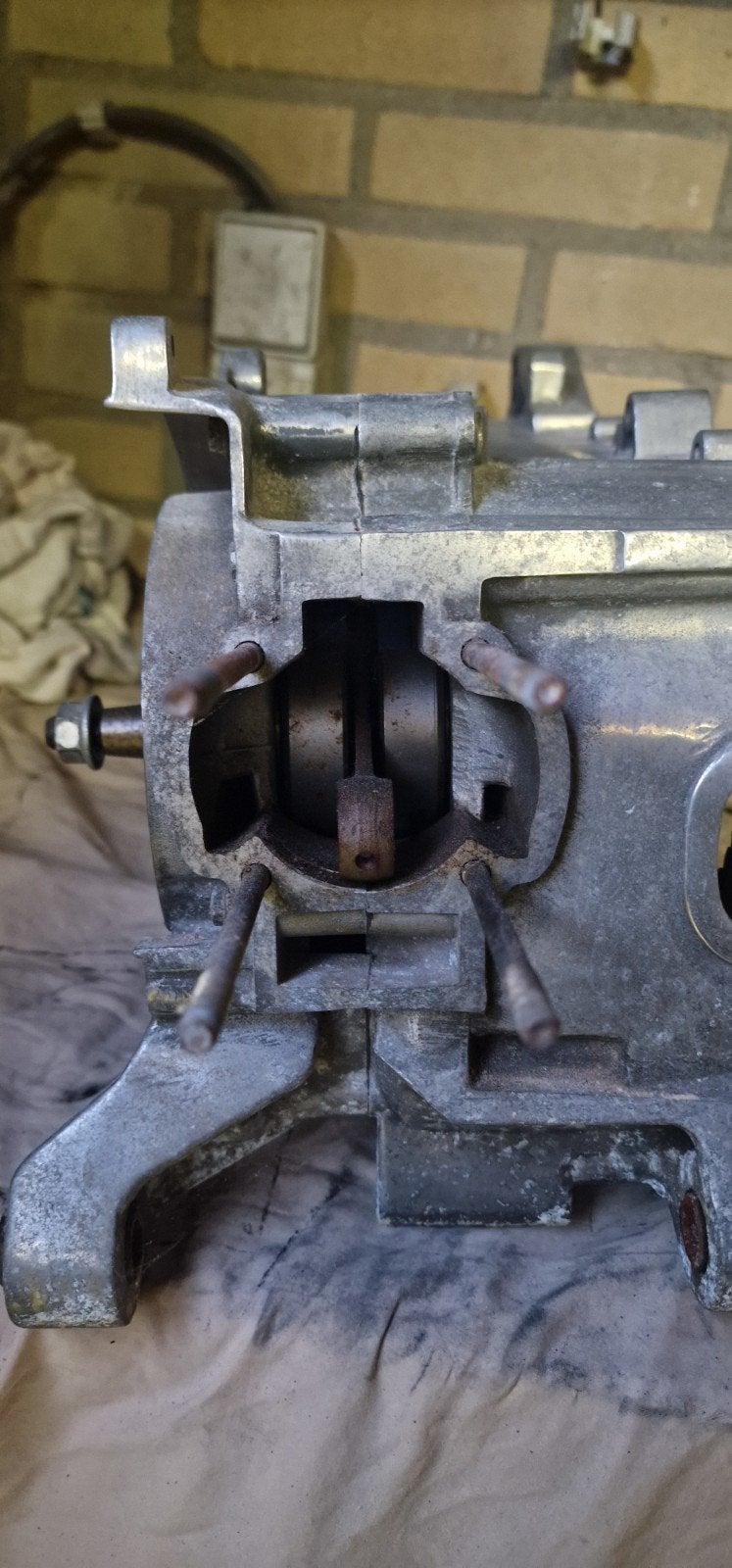 Piaggio diesis parts + gepolijst horizontaal blok + frame, Ophalen, Gebruikt, Benzine, Overige modellen