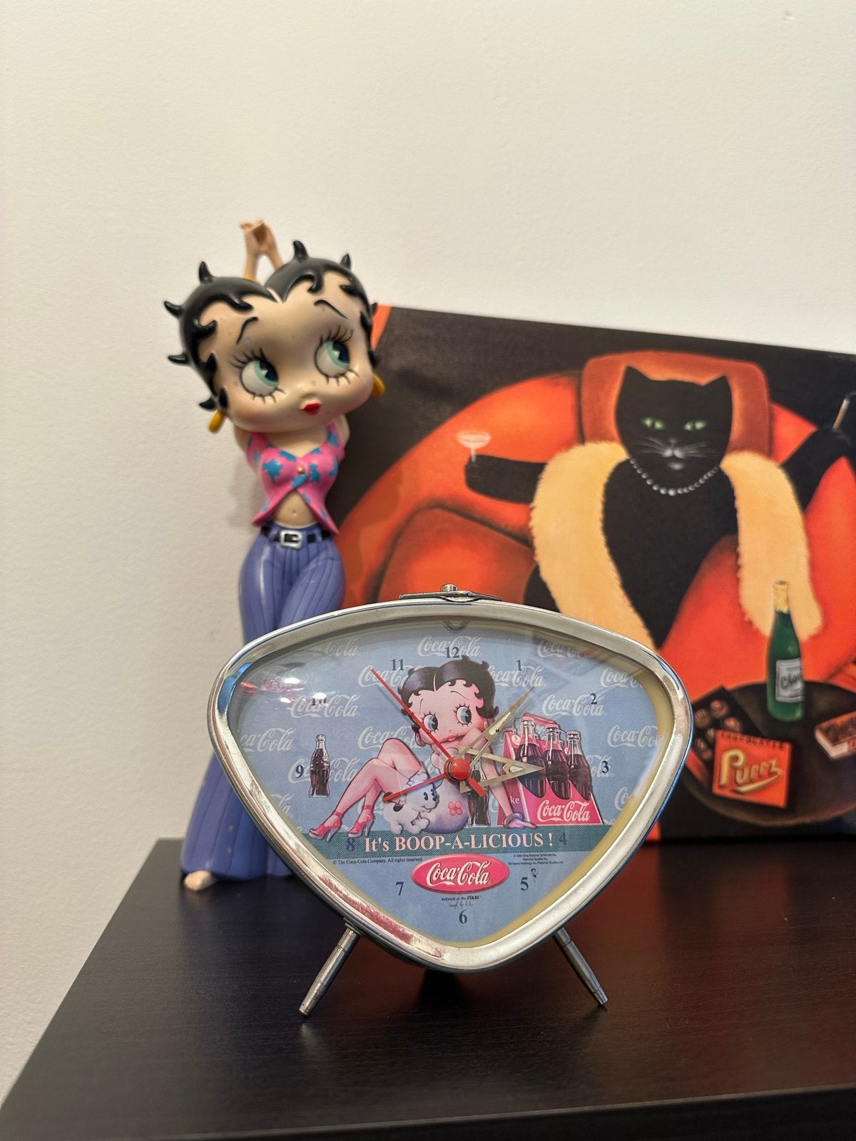 BETTY BOOP / COCA COLA - Vintage | Klok | Wekker | Retro, Ophalen of Verzenden
