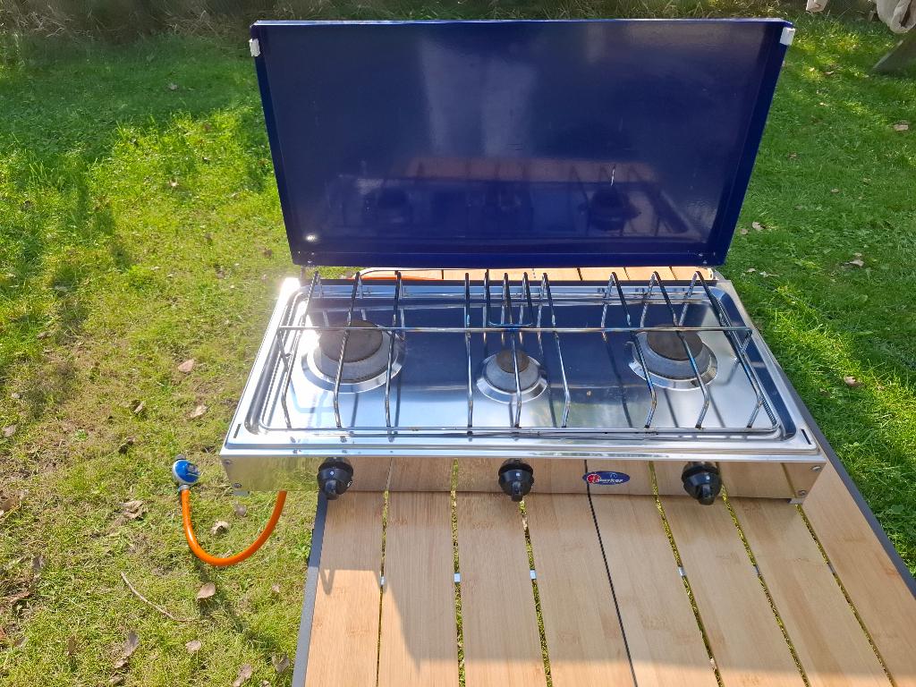 Kooktoestel gasstel 3 pits, Caravans en Kamperen, Kampeeraccessoires, Ophalen, Gebruikt