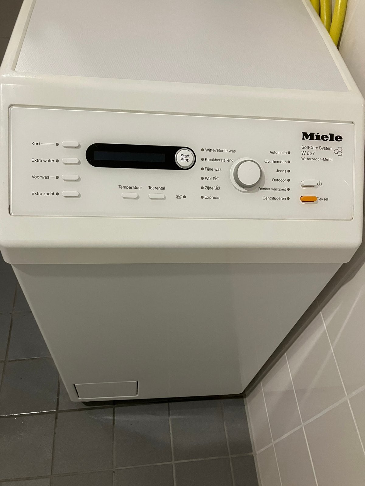 Miele wasmachine bovenlader, Ophalen, 1200 tot 1600 toeren, Bovenlader, Zo goed als nieuw