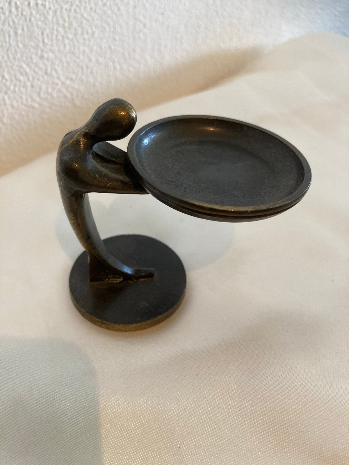 Vide-poche of waxinelichthouder van tin 94% - 7cm, Antiek en Kunst, Ophalen of Verzenden