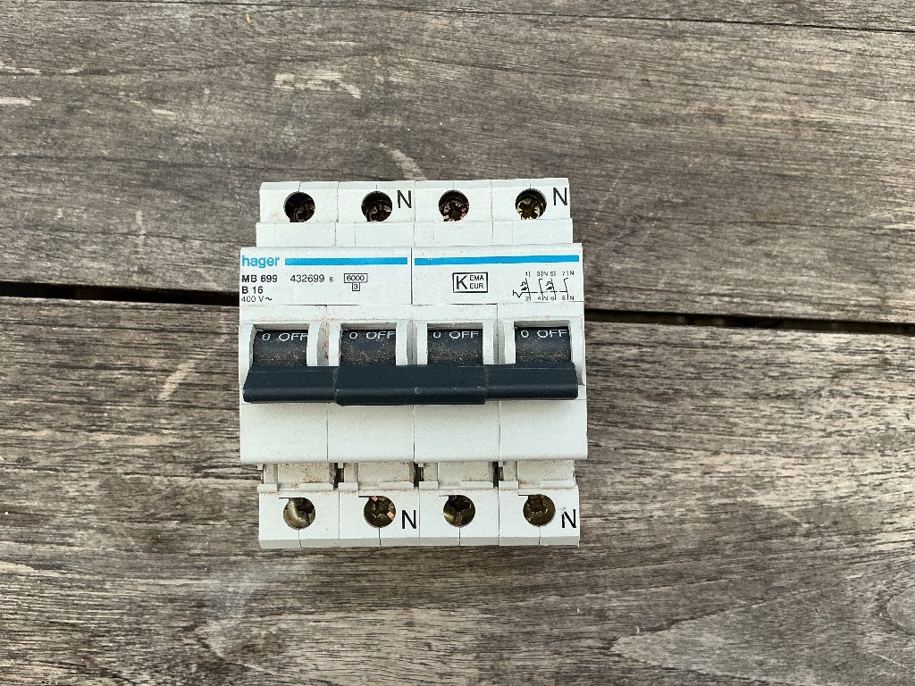 Hager MB 699 B16 fornuisgroep, Ophalen of Verzenden, Zo goed als nieuw, Hager, Installatieautomaat