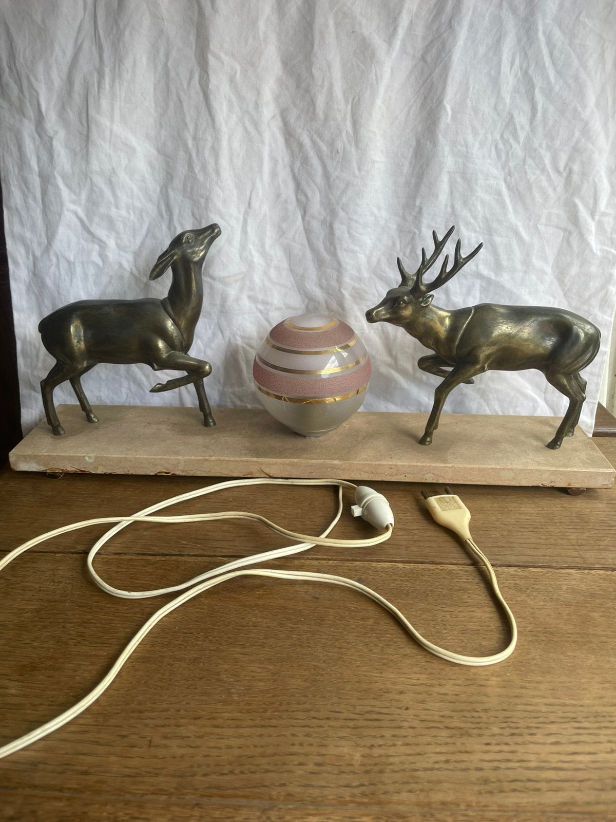 Antieke Franse Art Deco tafellamp, Antiek en Kunst, Ophalen