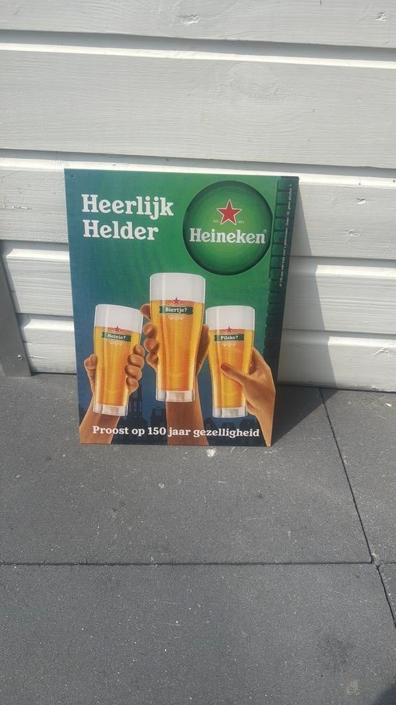 heineken bord, Verzamelen, Biermerken, Ophalen of Verzenden, Zo goed als nieuw, Reclamebord, Plaat of Schild, Heineken